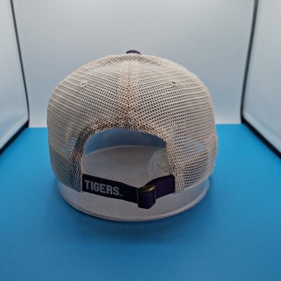 LSU Tigers Dad Hat Cap Strap Back Mesh Soft Flexible Bill Womens Purple - Picture 4 of 7